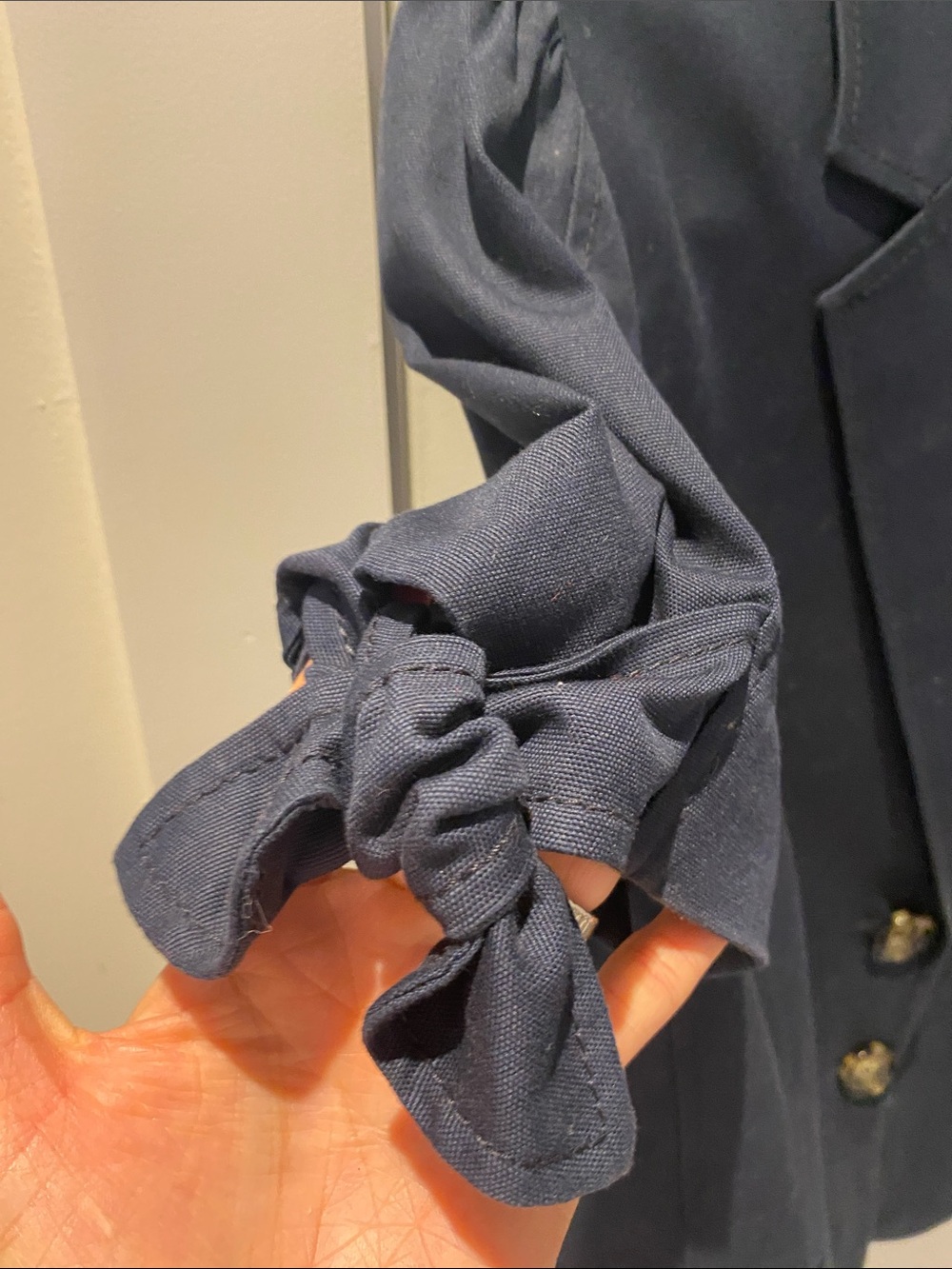 RED Valentino Navy Short-Sleeve Tailored Blazer - Picture 4 of 6